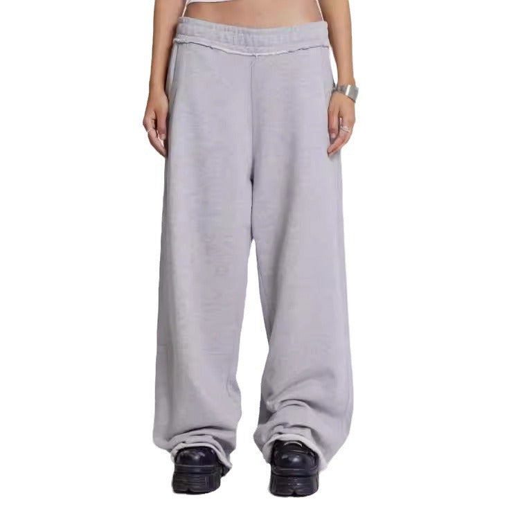 maoxiangshop outfit inspo Gray Casual Pants Sweatpants Street Style Baggy Sweatpants Trousers Autumn and Winter New