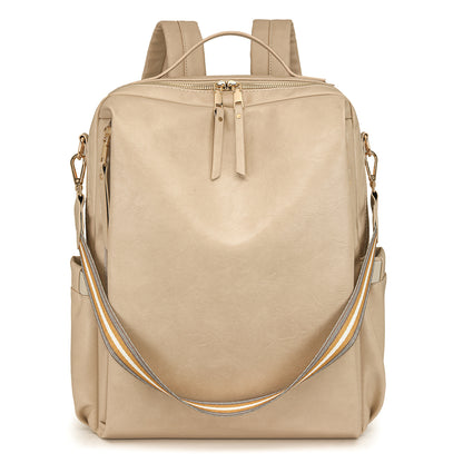 MAOXIANGSHOP 2025 New women's business bag computer bag multi-function backpack PU fashion women's bag travel function backpack