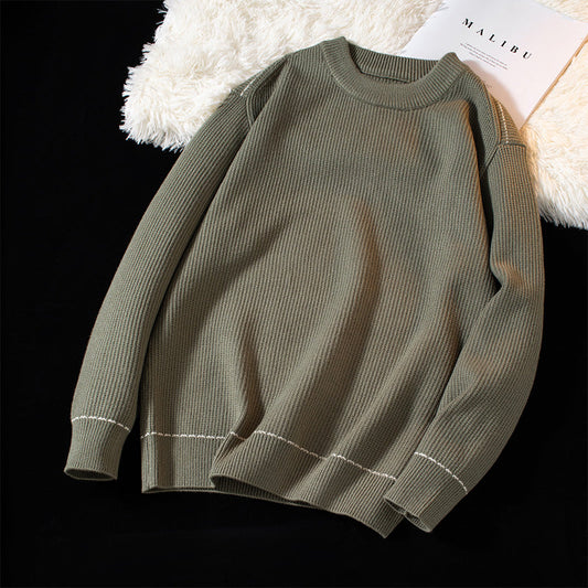 maoxiangshop-shop men fall outfits casual Export Autumn and Winter New Men's Simple Casual Pullover Sweater Sweater Top