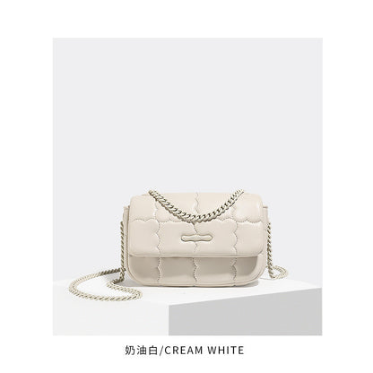MAOXIANGSHOP 2025 New creative personalized cookie pattern paint chain shoulder strap small square bag Xiaohongshu Xiaoxiangfeng high-end messenger bag