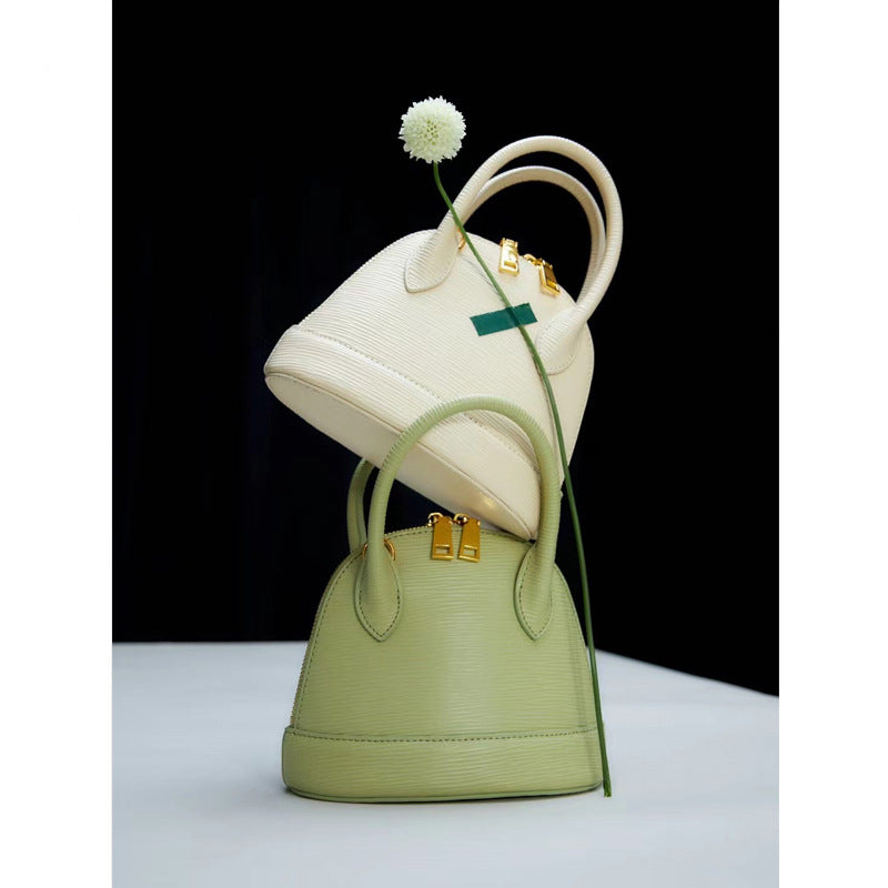 2025 Shell bag women's  summer new red wedding bag bridal bag shoulder crossbody handbag genuine leather women's bag