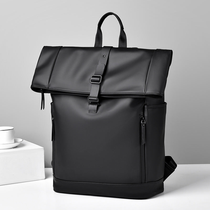 2025 New men's high-end backpack fashion folding roll-up backpack outdoor travel leisure backpack