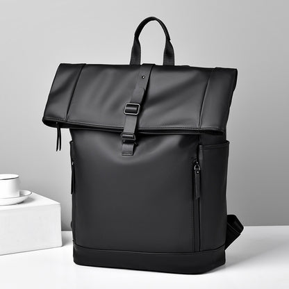 2025 New men's high-end backpack fashion folding roll-up backpack outdoor travel leisure backpack