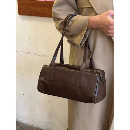 MAOXIANGSHOP 2025 Bag women's 2025 Korean version ins retro underarm baguette bag versatile commuter casual portable shoulder tote bag