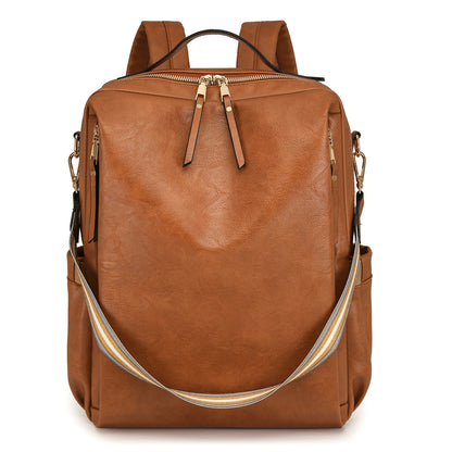MAOXIANGSHOP 2025 New women's business bag computer bag multi-function backpack PU fashion women's bag travel function backpack