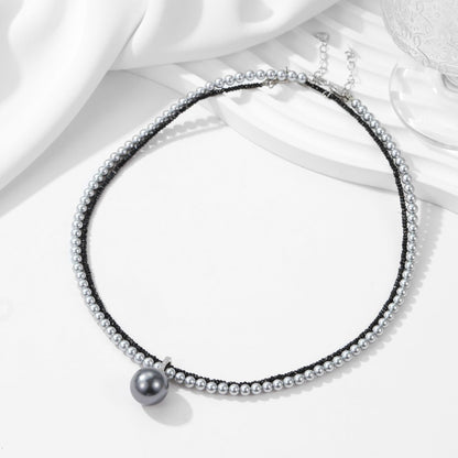 2025 High-end pearl necklace women's double-layer niche design sense light luxury versatile collarbone chain neck chain temperament elegant accessories