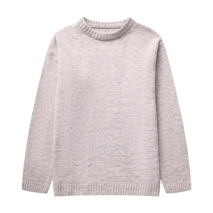 maoxiangshop -  Women's Solid O-neck Pullover Sweaters Autumn Winter Long Sleeve Knitted Jumpers Versatile Fashion Female Warm Fit Knitwear