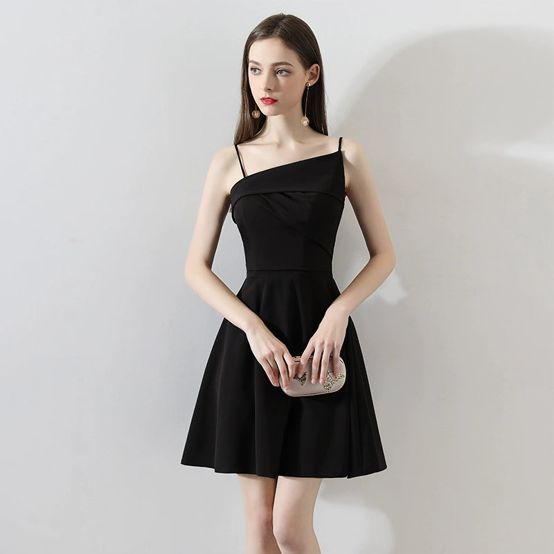 Black  dress dress, female banquet fairy dress, usually can be worn to show thin temperament, noble and simple socialite