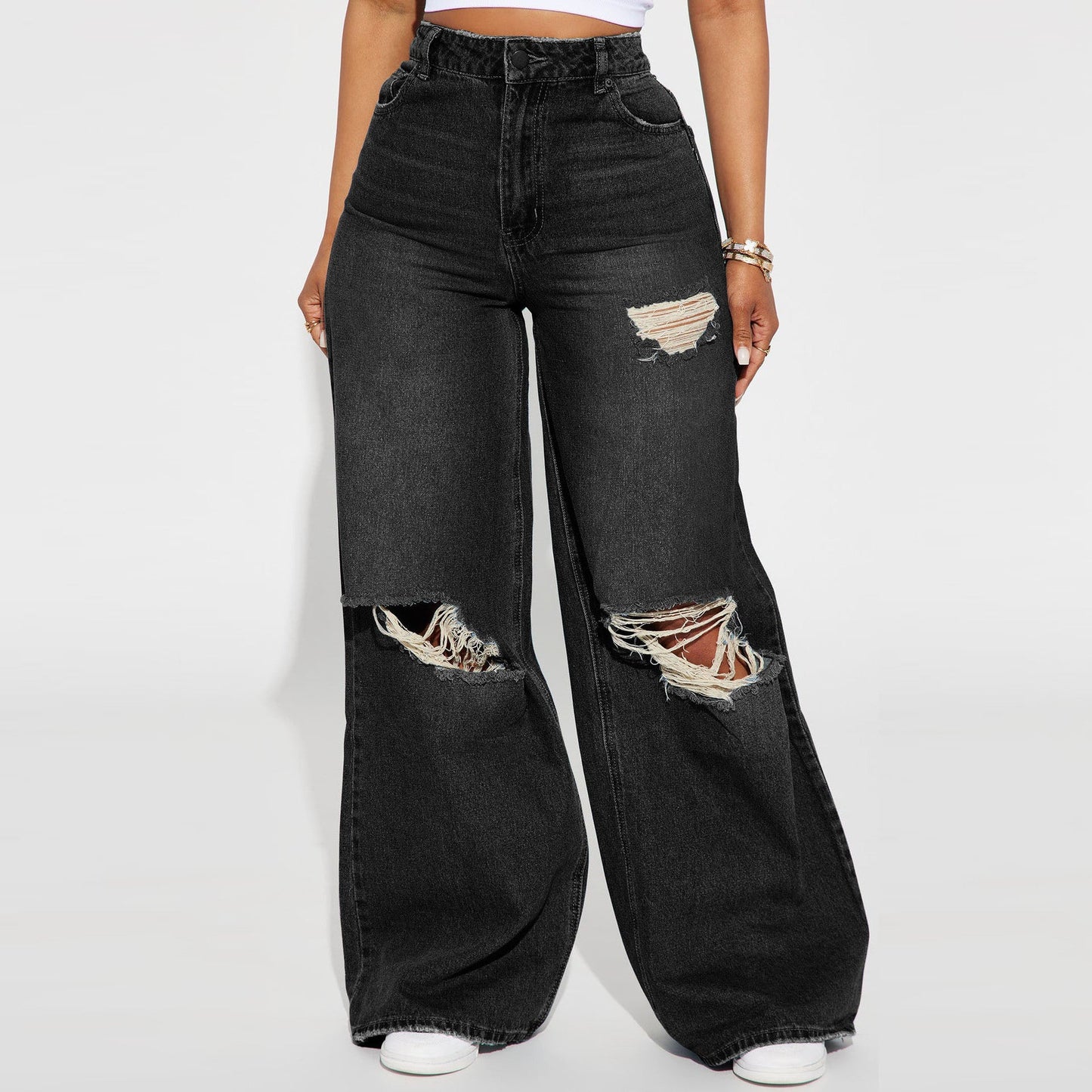 maoxiangshop outfit ideas Women's Wide-Leg Jeans Fall/Winter Regular 2024 New Baggy Jeans Baggy Jeans