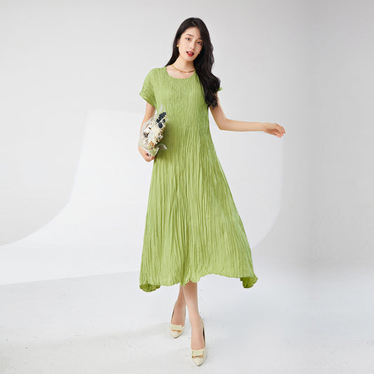dress loose women's summer new light and breathable loose lace-up thin a-word skirt versatile medium and long skirt