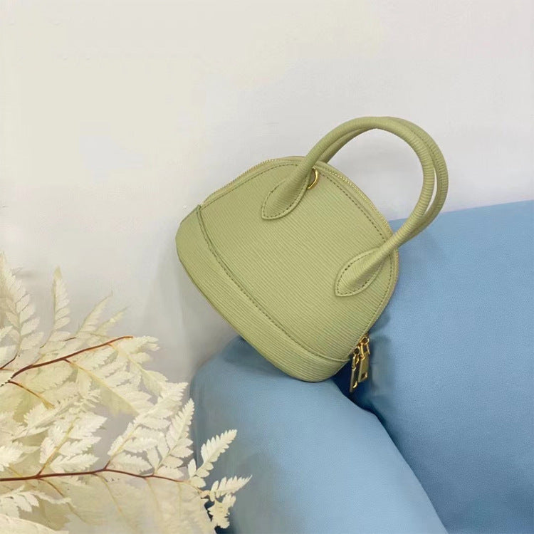 2025 Shell bag women's  summer new red wedding bag bridal bag shoulder crossbody handbag genuine leather women's bag