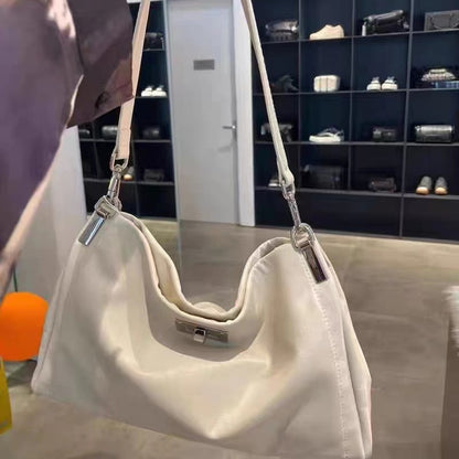 MAOXIANGSHOP 2025 Bag 2025 spring and summer new soft leather small satchel Korean version large-capacity commuter baguette bag versatile casual armpit bag