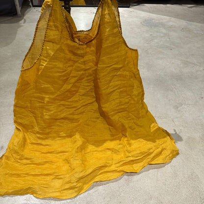 2025 24/3/Xiao Ai/Spring and summer literary and retro clear ramie solid color inner vest