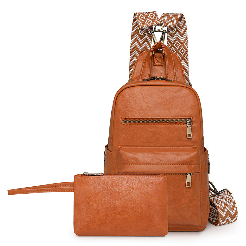 MAOXIANGSHOP 2025 popular new women's backpack, 2025 retro fashion women's bag,  hot-selling commuter breast bag, backpack.