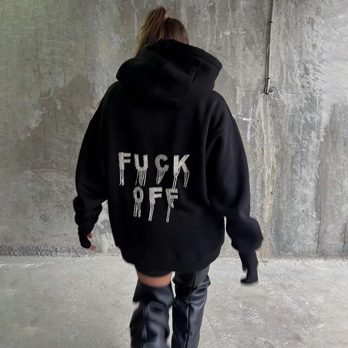 maoxiangshopY2K Hoodies Tops Streetswear 2023 Women Fall Clothes Sexy T Shirts Casual Blouses Fashion Sweatshirts Hooded Baggy Tops
