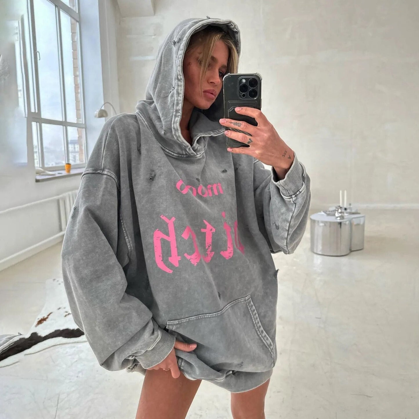 maoxiangshopY2K Hoodies Tops Streetswear 2023 Women Fall Clothes Sexy T Shirts Casual Blouses Fashion Sweatshirts Hooded Baggy Tops