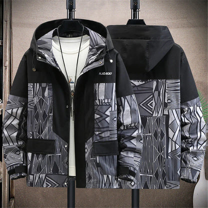 maoxiangshop Plus Size 10XL 11XL Jacket Men Hip Hop Streetwear Patchwork Jacket Coat Male Hooded Jackets Big Size 10XL 11XL