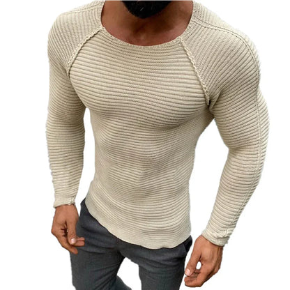 maoxiangshop Sweater Spring Slim Solid Fashion inside Underwear Men Mock Neck Basic T-shirt Blouse Pullover Long Sleeve Top