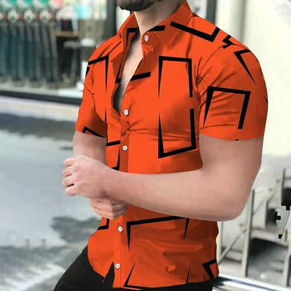maoxiangshop 3D printed men's shirt New high quality Hawaiian Baroque short sleeve tops