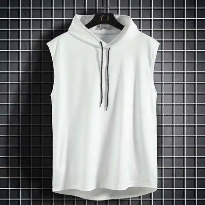 maoxiangshop 2024 Brand New Men's Tank Tops Vest Sleeveless Tees For Male Hooded Man Vests Tops Hip Hop Men Tank Top T shirt