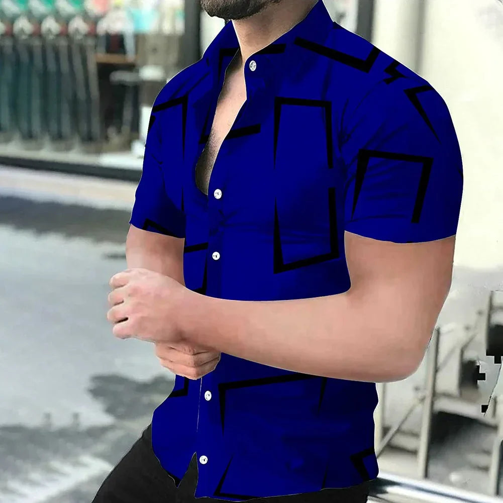 maoxiangshop 3D printed men's shirt New high quality Hawaiian Baroque short sleeve tops