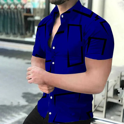 maoxiangshop 3D printed men's shirt New high quality Hawaiian Baroque short sleeve tops