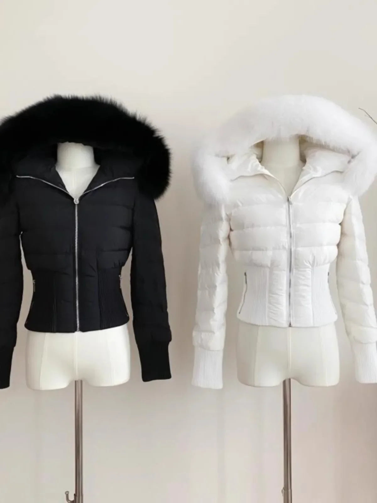 maoxiangshop  -  Winter Clothes Women Short Parkas Solid Fur Hooded Puffer Jacket Fashion Parkas Thicken Warm Female Cotton Padded Coat Outwear