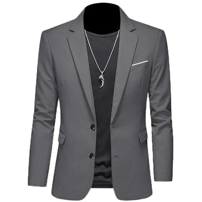 maoxiangshop 2024 Fashion New Men's Casual Business Slim Fit Formal Dress Blazers Jacket Suit Coat