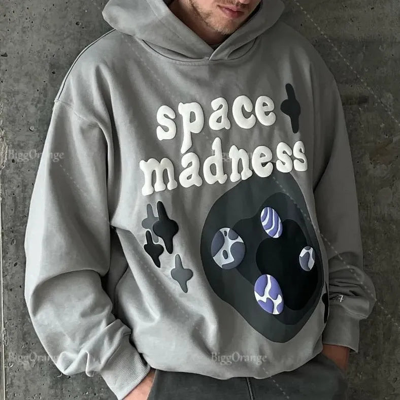 maoxiangshop Harajuku 3D Skull Puff Print Hoodies Oversized Streetwear Men High Quality Cotton Liner Sweatshirt Top Women Couples Y2k Clothes