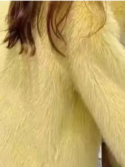 Women's Coat New In Fashion Hooded Solid Color Jacket Elegant Tops Temperament Style Winter Commuting Streetwear Fur Coat Women