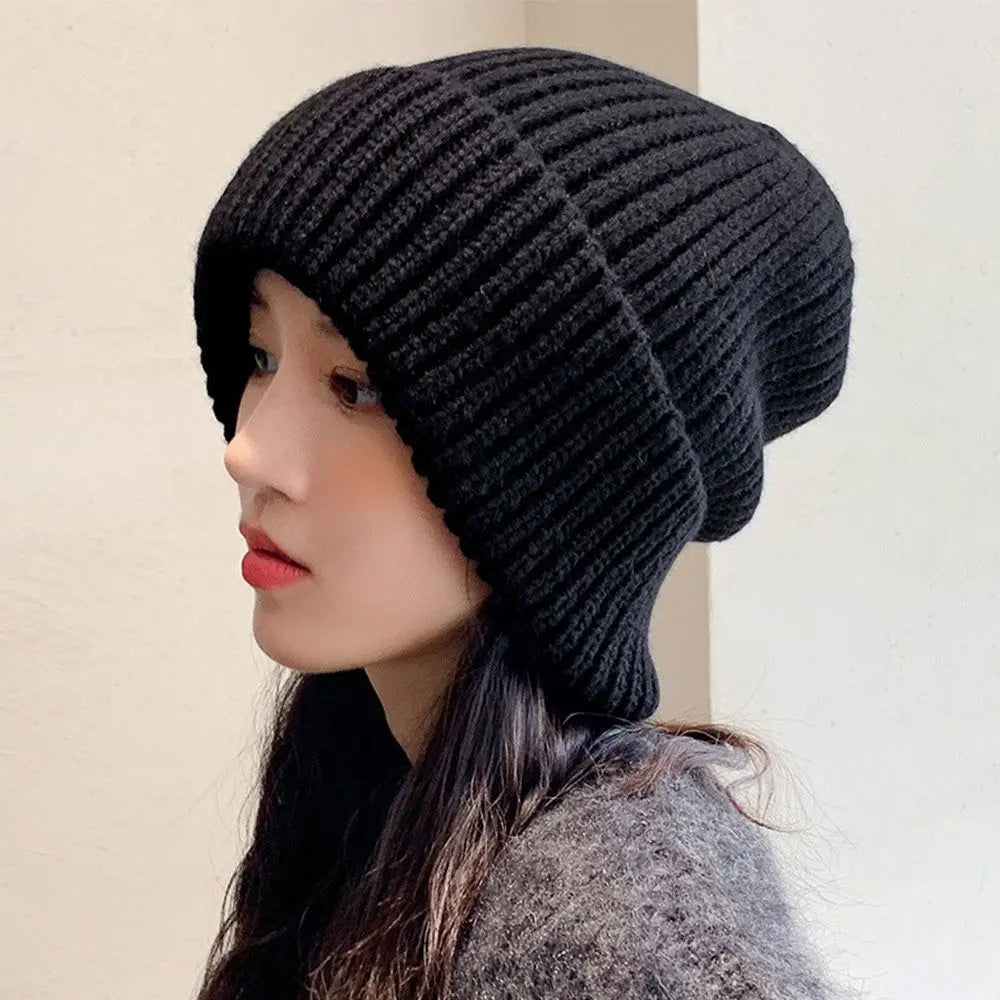 maoxiangshop Winter Warm Hats  Men Hats Solid Color Hip Hop Unisex Female Beanies for Women Casual Stacking Knitted Bonnet Caps