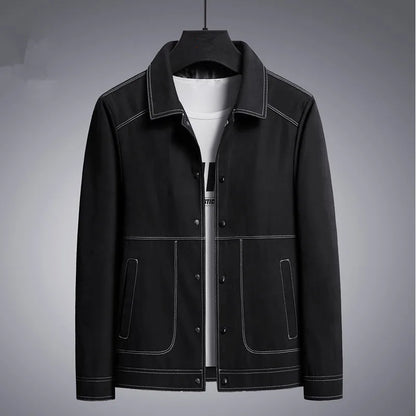 maoxiangshop New Autumn Casual Jacket Men Korean Fashion Turn Down Collar Jacket Coat Men\'s Hip Hop Jackets Men Streetwear Outerwear