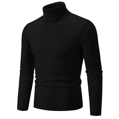 maoxiangshop New Men's Turtleneck Sweater Casual Men's Knitted Sweater Warm Fitness Men Pullovers Tops