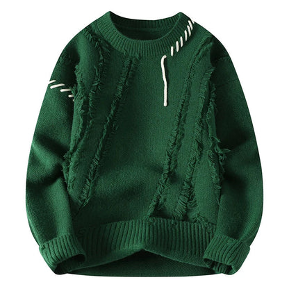 maoxiangshop Autumn Winter Warm Mens Sweaters Fashion Turtleneck Patchwork Pullovers New Korean Streetwear Pullover Casual Men Clothing