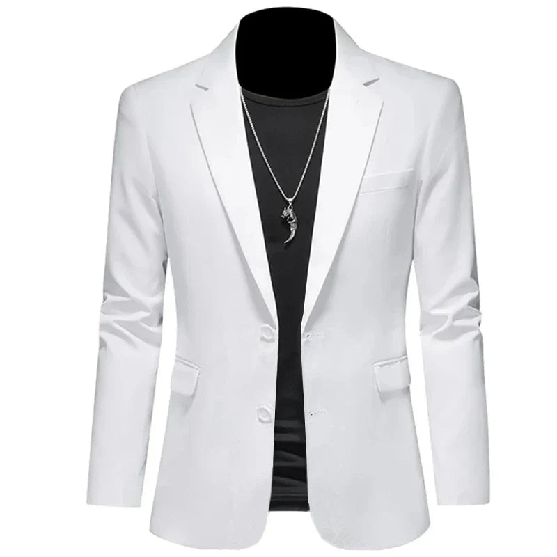 maoxiangshop 2024 Fashion New Men's Casual Business Slim Fit Formal Dress Blazers Jacket Suit Coat