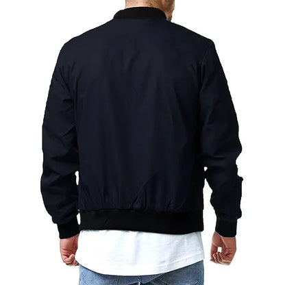 maoxiangshop Men's Pilot Jacket Spring and Autumn Leisure Trend Large Size Men's Zipper Jacket