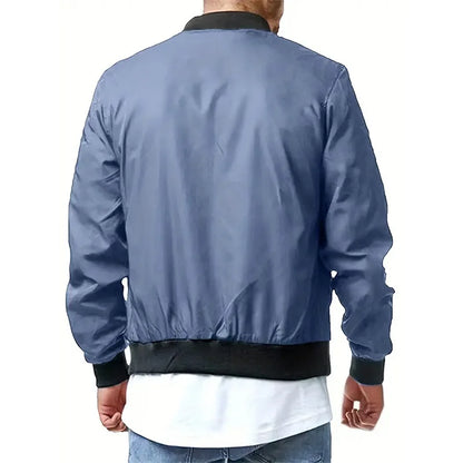 maoxiangshop Men's Pilot Jacket Spring and Autumn Leisure Trend Large Size Men's Zipper Jacket