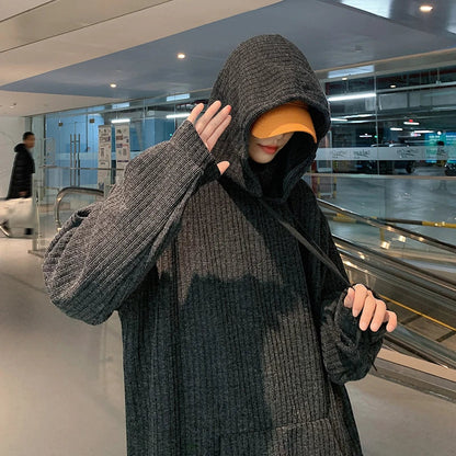 maoxiangshop Sweater Men Spring Autumn Men's Hooded Sweater Casual Pullover Warm Knitted Sweatercoat Pull Homme Plus Size 3XL Streetwear