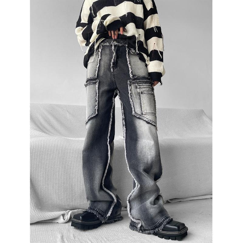 maoxiangshopY2K Man Streetwear Techwear Cargo Korean Harajuku Straight Casual Pants for Men Sweatpants Wide Leg Joggers Trousers Clothes ins