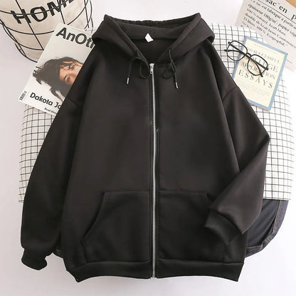 maoxiangshop Fashion Mens Jacket Coat Long Sleeve Sweatshirts Oversized Zipper Hoodies Streetwear Loose Man Hoodies Casual Jacket