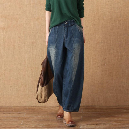 maoxiangshop Casual Pants Flare Jeans Woman Women's Wide Trousers Urban Jean Baggy Clothes Spring Womens Fashion Vintage Clothing Pant