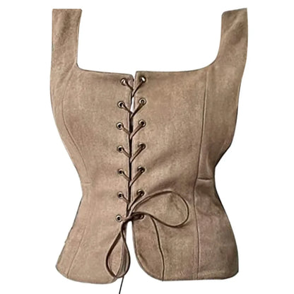 maoxiangshop  -  2024 Medieval Viking Pirate Costume Renaissance Anime Cosplay New Suede Waistcoat Cos Costume Halloween Costumes for Man