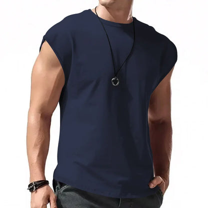 maoxiangshop Summer Men's Mesh Gym Vest Quick Dry Loose Fitness Exercise Wide shoulder Sports Sleeveless Shirt Bodybuilding Tank Top