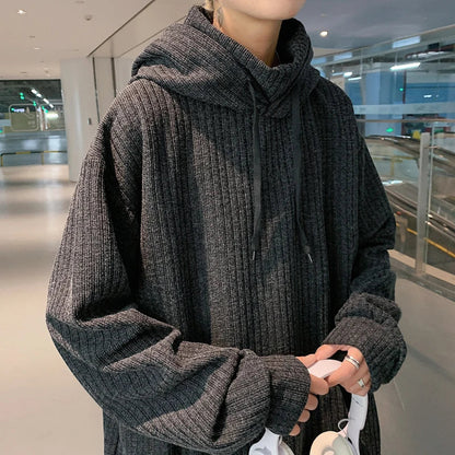 maoxiangshop Sweater Men Spring Autumn Men's Hooded Sweater Casual Pullover Warm Knitted Sweatercoat Pull Homme Plus Size 3XL Streetwear