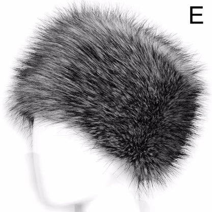 maoxiangshop Russian Hat for Women Faux Fox Fur Hat Winter Female Outdoor Warm Beanie Fluffy Hat Snow Bucket Cap 5 Colors Ushanka Fashion