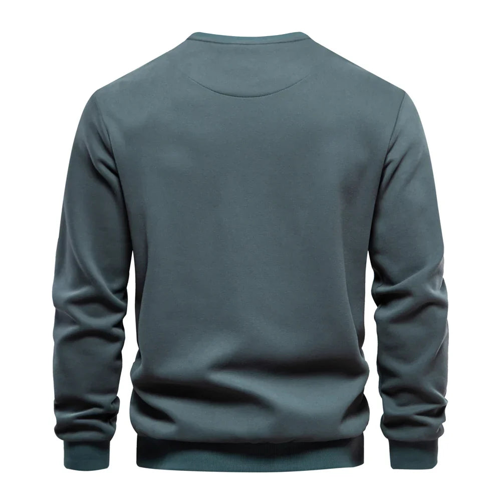 maoxiangshop High Quality Cotton Sweatshirt for Men Zipper Pocket Mens Sweatshirts Casual Sport Men Clothing Pullover Men