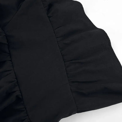 maoxiangshop  -  Black Mini Skirt Women Korean Fashion High Waist A-line Cute Sexy Layered Ruffles Skirt Shorts Summer Streetwear Casual