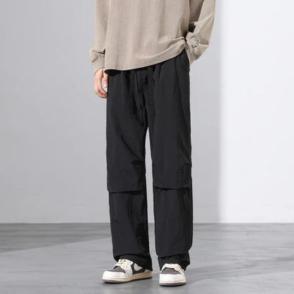 maoxiangshop Parachute Pants for Men's Summer Slim American Loose Fitting Straight Tube Workwear Casual Pants