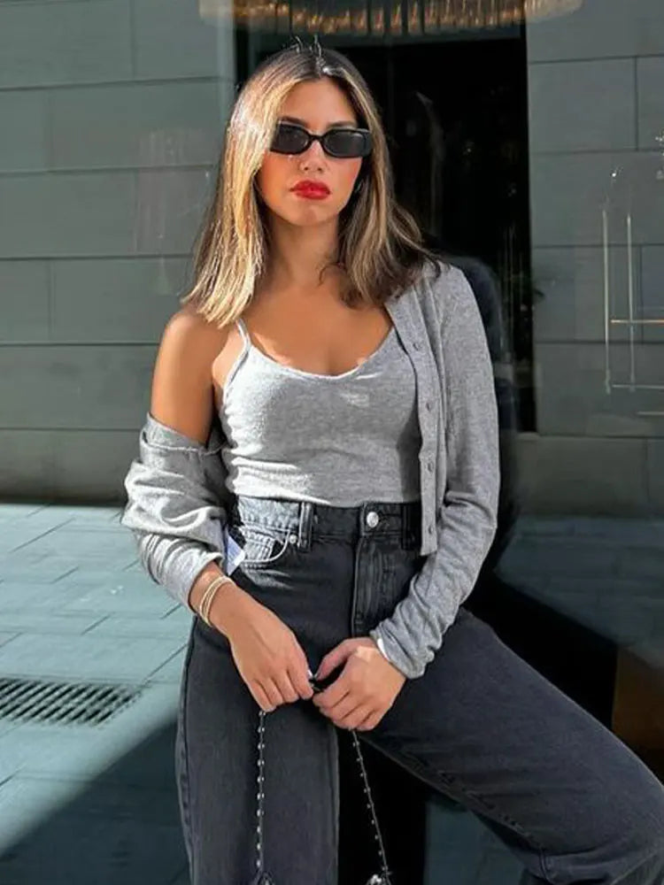 maoxiangshop Elegant Solid Slim Sweater Cardigan Women Fashion Lapel Single Breasted Knit Top 2023 Autumn Chic Office Lady Street Knitwear