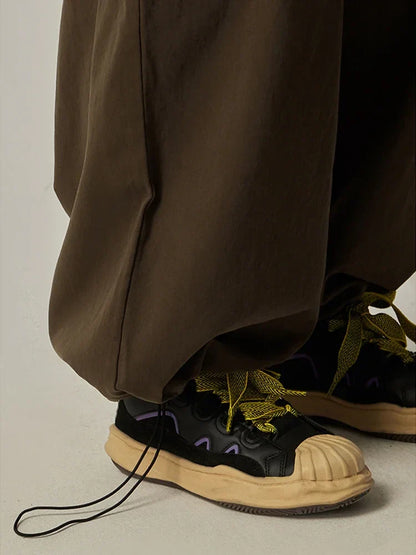 maoxiangshop Japanese Baggy Cargo Pants Men Oversize Wide Leg Cargo Trousers Male Loose Casual Streetwear Hip Hop Pocket Autumn